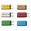 12V Auto Reset Blade Fuse Circuit Breaker ATM Low Profile Mini Self Resetting Fuses 12 Volt DC for Car Truck RV Solar Boat Marine- UL Certified - 5A 10A 15A 20A 25A 30A Mixed 6 Pack