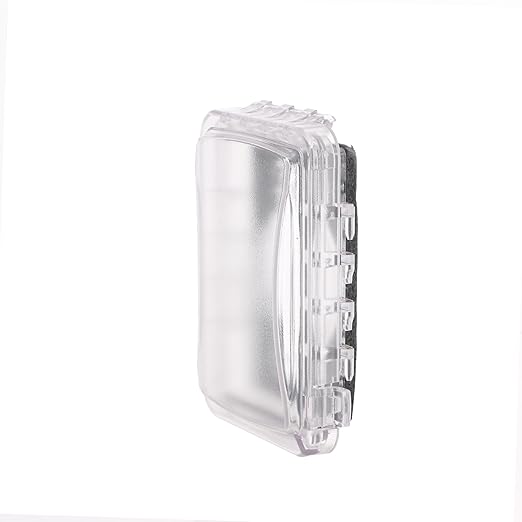 TayMac MM110C Weatherproof Single Outlet Outdoor Receptacle Cover, 5/8 Inches Deep, Clear