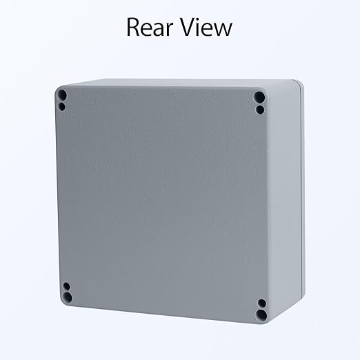 LeMotech Junction Box, Aluminum Alloy Metal Electrical Box, IP67 Waterproof Dustproof Project Box, Outdoor Universal Enclosure, Grey 6.3x6.3x2.7in (160x160x70mm)