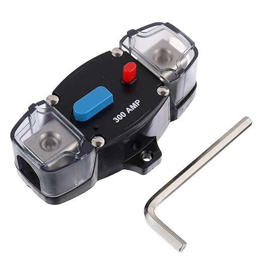 300A 12-48 Volt DC Self Recovery Circuit Breaker with Manual Reset Button for Automotive Rv Marine Boat (300Amp)