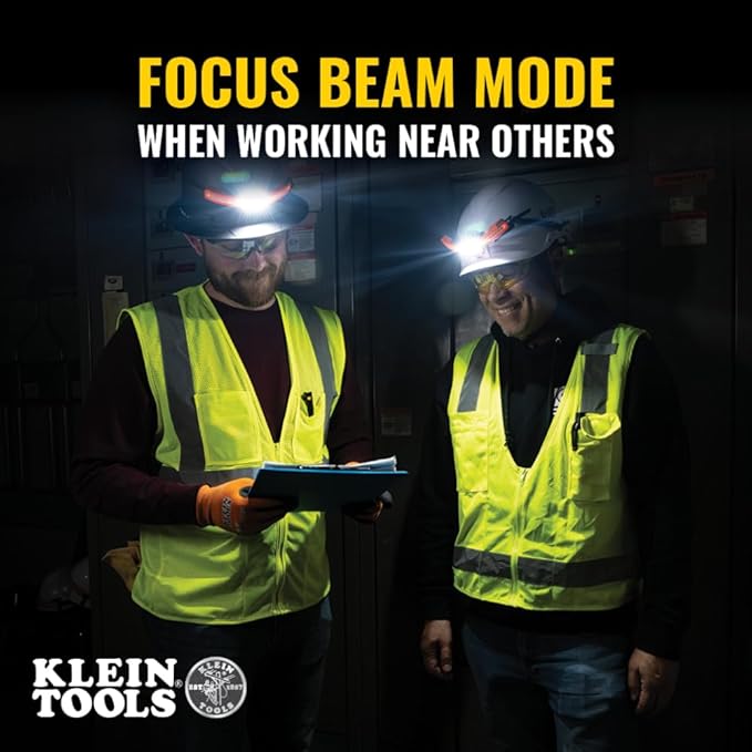 Klein Tools 80160 Hard Hat Set with Class E Nonvented Hard Hat, Rechargeable Wide-Beam Headlamp and Lithium-ion Battery, 3-Piece