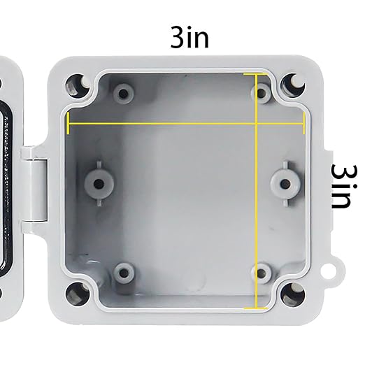 Outdoor Electrical Junction Box ABS Waterproof Junction Box IP66, Weatherproof Enclosure with Terminal Block for Solar/CCTV/Garden UseGray Cover 5.3"x3.4"x2.7"