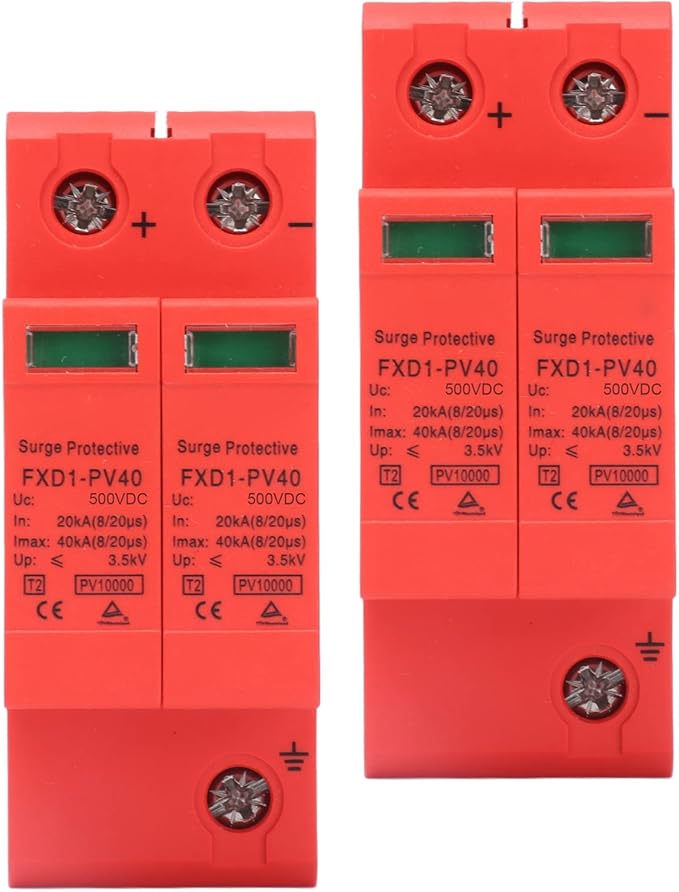 SPD Protective Devices DC Photovoltaic Arrester 2P 40KA FXD1 PV40 for Home Safety (DC 500V)
