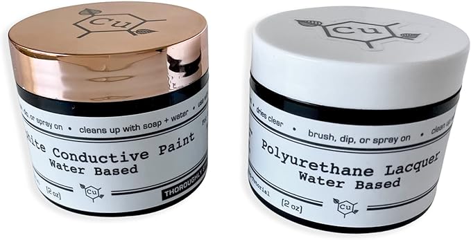 Water Base Conductive Paint for Electroforming | 2oz Jar Graphite Conductive Paint for Electroformed Jewelry | Copper Electroforming Supply