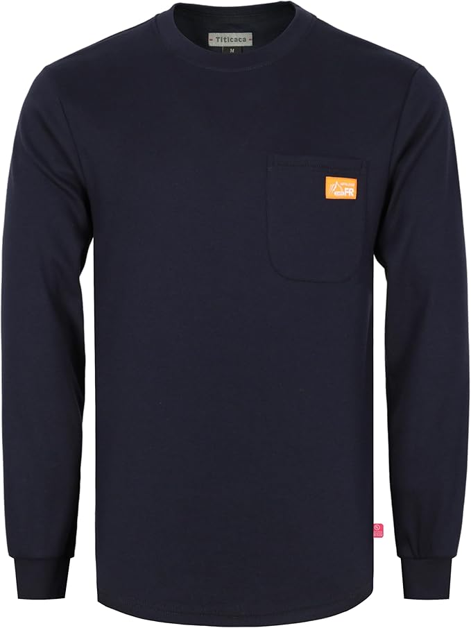 Titicaca FR Shirts Flame Resistant T Shirts 100% Cotton Men's Pre-Washed Fire Retardant T-Shirts