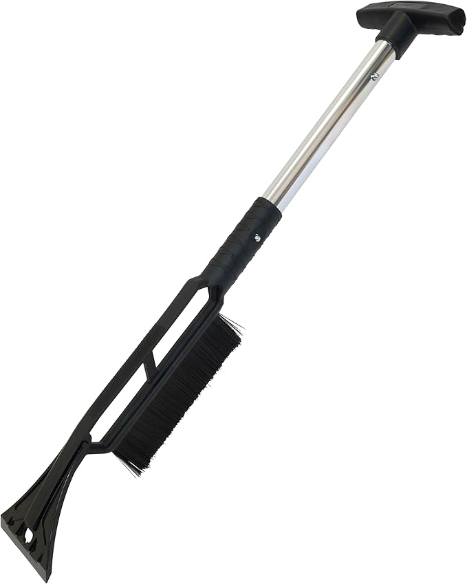 True Temper 3-in-1 Emergency Shovel for Car or Truck, Foldable with Ice Scraper, Ice Brush, Compact Storage for Vehicle or Hiking, Use in Snow, Dirt, Ice, or Gravel