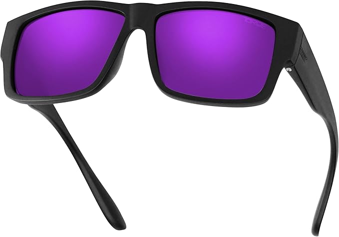 TOROE Z87+ Polarized Safety Sunglasses Matte Black TR90 Frame, ANSI Rated Lens