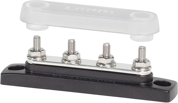 Blue Sea Systems 2315 100 Amp Mini BusBar with 4 studs and a cover