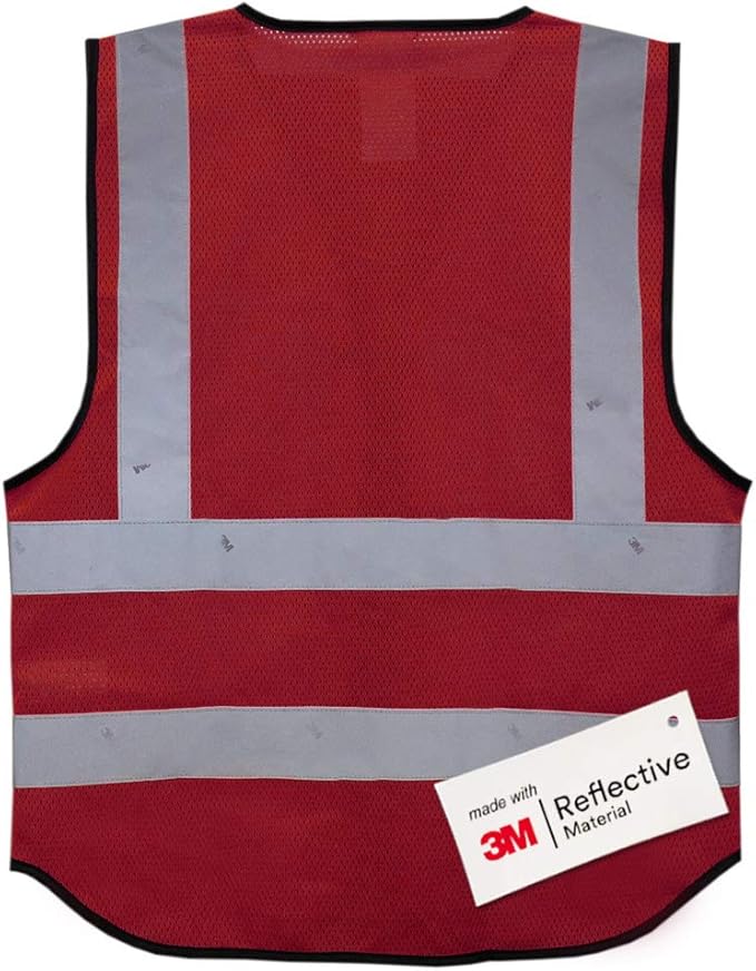 Salzmann Mesh Multi-Pocket Working Vest - Reflective Vest - Made with 3M Reflective Material