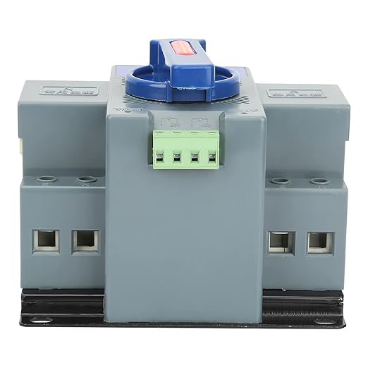 AC230V 63A 2P Dual Power Automatic Transfer Switch,50Hz/60HzGenerator Changeover Switch, Automatic/Manual Switching Modes Ez Generator Switch with Safety Protection