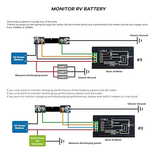 DC 6.5-100V 0-100A LCD Display Digital Power Monitoring Meter Voltage Current Power Energy Meter Ammeter Voltmeter Multimeter with 100A Current Shunt