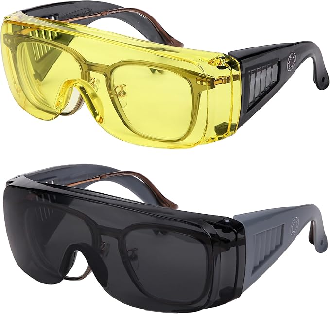 UNCO- Safety Goggles Over Glasses, Protective Goggles, Anti Fog, Work, Safety Glasses Over