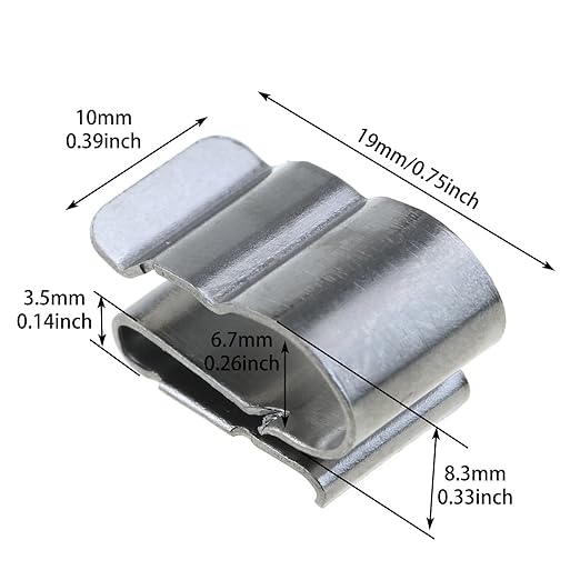 Trailer Frame Wire Clip LUORNG 10PCS Long Type 304 Stainless Steel Solar Panel Cable Clips Clamp for Cable Diameter 5.0mm - 7.60mm, 19mm Solar Panel Wire Clip, PV Module Wire Management