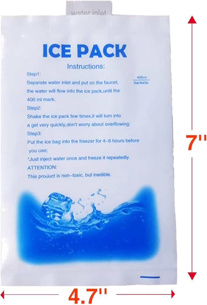 12Pcs Gel Ice Packs for Cooling Vest - Cold Packs for Ice Cooling Safety Vest, Reusable Ice Packs for Injuries Food Preservation