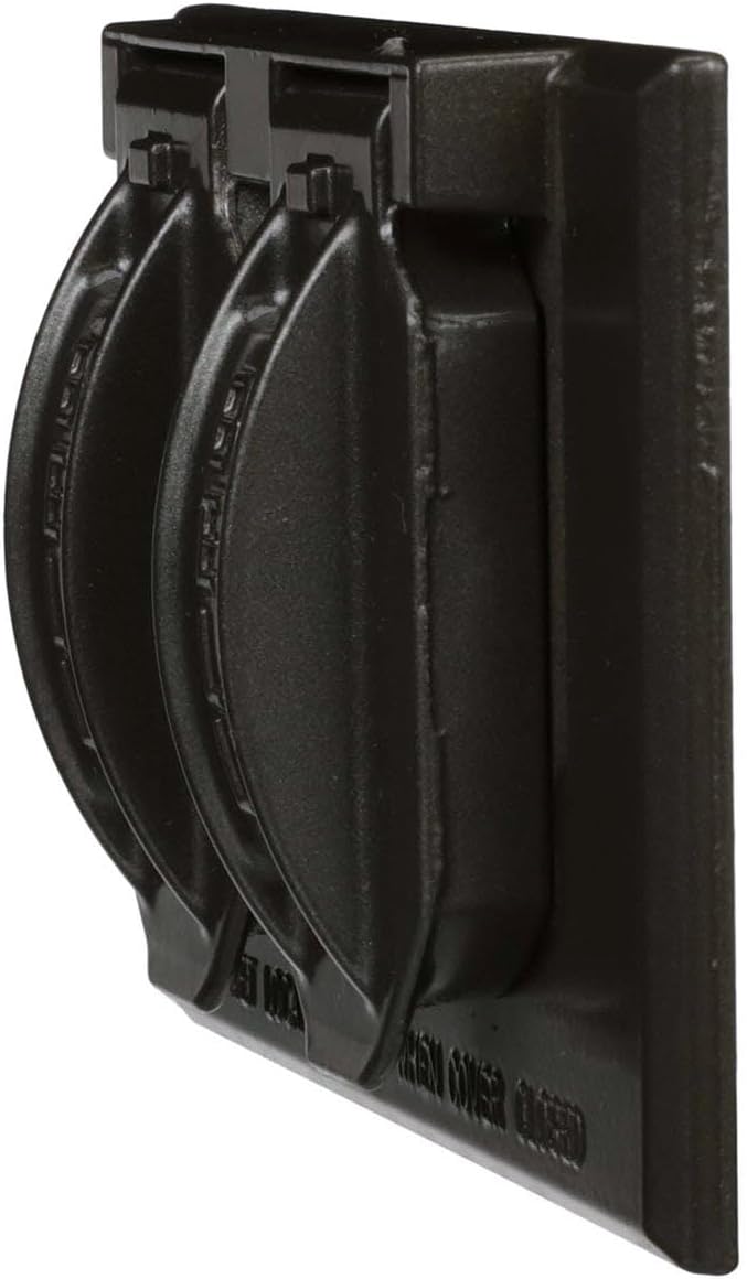 Hubbell-Raco 5180-2 2-Hole Weatherproof Device Cover, 4-9/16 in L X 2-13/16 in W X 1 in T, Bronze