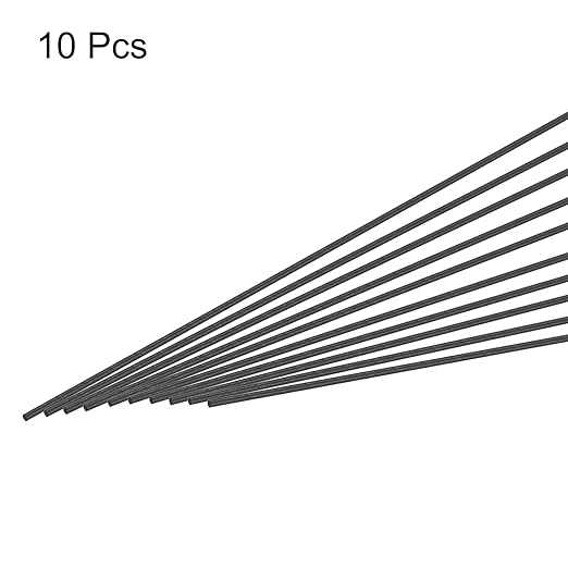 MECCANIXITY Carbon Fiber Rod Pole, 1mm x 100mm for RC Car Plane DIY Tool Wing Tube Quadcopter Arm, Pack of 13