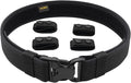 TACNEX Duty Belt w/ 4 Keepers 2.25" Nylon Stiff Utility Belt Police Correctional Officer Work Patrol Gear Carrier M