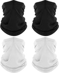 4 Pack Neck Gaiter, Cooling Breathable Face Mask UV Protection Scarf Hiking Bandana for Men/Women