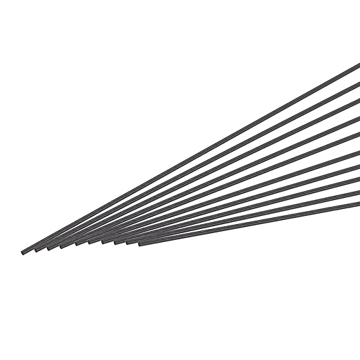 MECCANIXITY Carbon Fiber Rod Pole, 1mm x 100mm for RC Car Plane DIY Tool Wing Tube Quadcopter Arm, Pack of 13