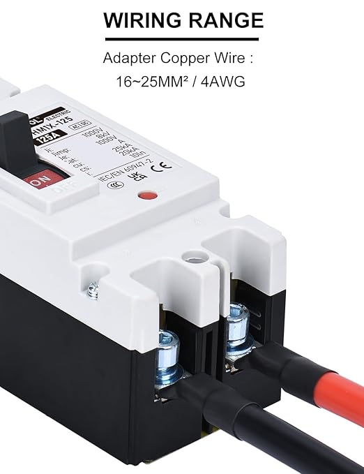 DIHOOL DC Main 125 Amp Circuit Breaker, 500V Battery Disconnect Switch, Master Switch for Boat Trolling Motor Marine ATV Trailer