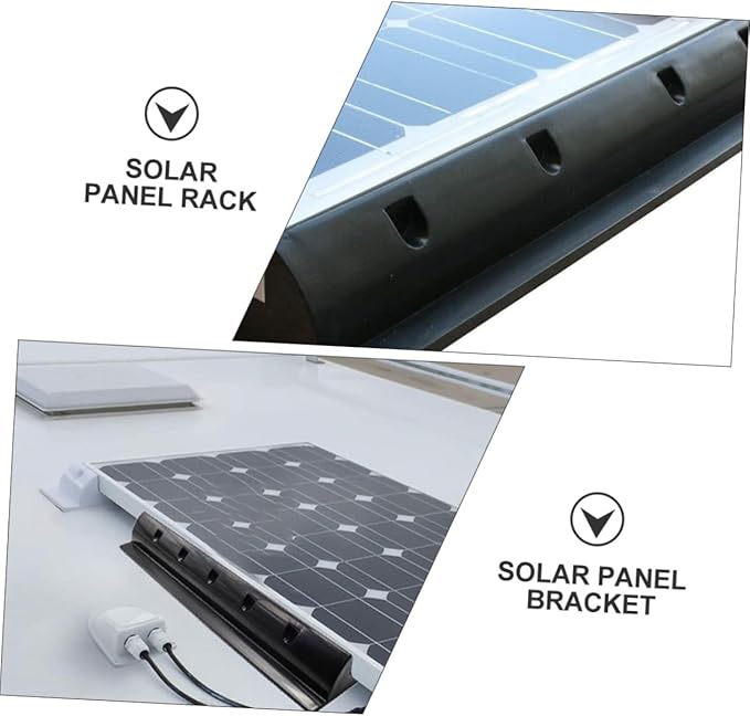 2pcs Abs Solar Panel Brackets Roof Rack for Rv Boat Solar Panel Support Racks