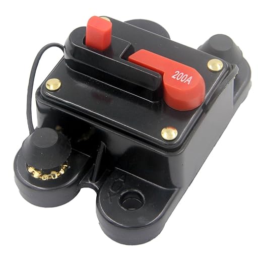 Circuit Breaker 60A 80A 100A 150A 200A 250A Car Audio Fuse Holder for Trolling Motor Auto Marine Boat ATV RV Stereo Audio Inverter System Protection 200 Amp
