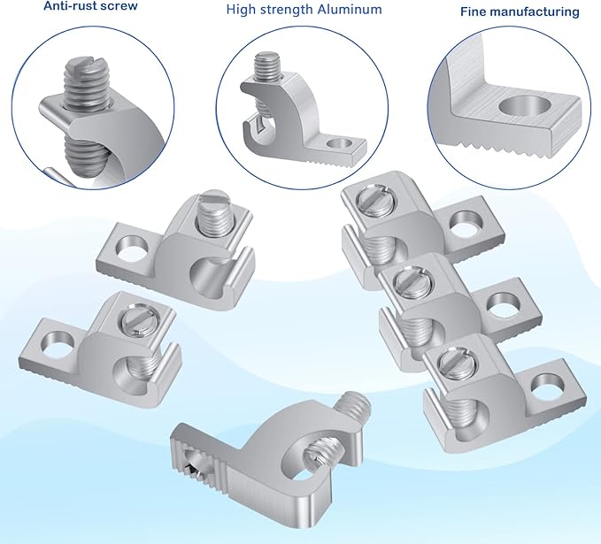 Pool Bonding Lug with Corrosion-Resistant and High-Conductivity Aluminum, 4-14 Wire Range(10 Packs)