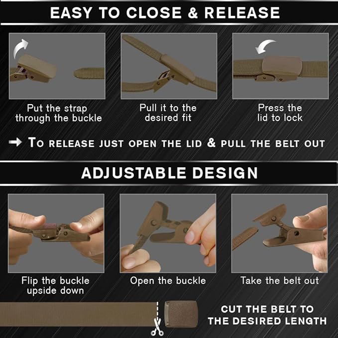 TECEUM Tactical Belt – Heavy-Duty & Quick Release – Military, Work, Rigger, Duty & Utility Belt for Men