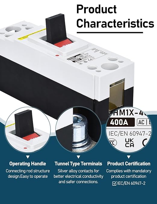 DIHOOL 400 Amp Heavy Duty Battery Disconnect Switch, DC Circuit Breaker for Car Audio RV Marine Boat Truck Trolling Motors