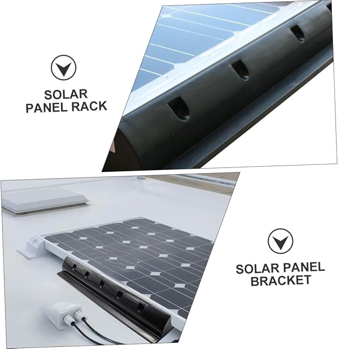 BESPORTBLE 2pcs Solar Panel Rack Brackets Abs Mounted Support for Roof Rv Boat Easy Installation High Insulation Performance