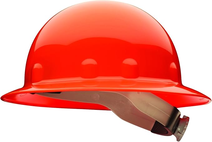 FIBRE-METAL Honeywell Home by Honeywell SuperEight Thermoplastic Full Brim Hard Hat with 8-Point Ratchet Suspension, Orange