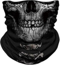 JOEYOUNG Skull Face Mask UV Sun Dust Neck Gaiter Bandana Headwear Motorcycle