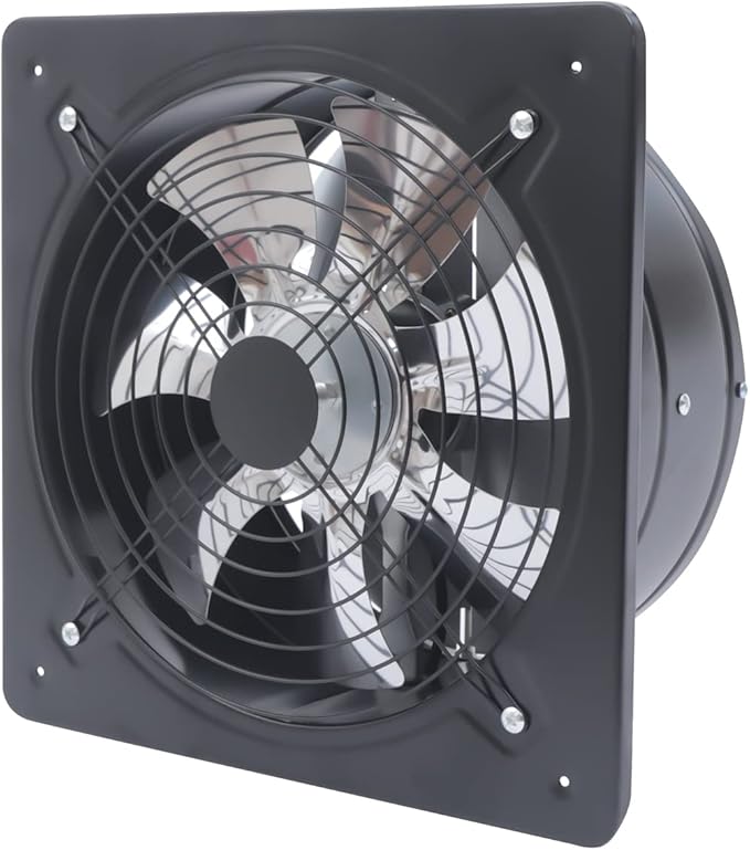 12'' Explosion Proof Exhaust Fan, 125W Industrial Axial Flow Fan Utility Blower Ventilator Extractor Factory Extraction Ventilation for Garage Shops Kitchen, 2800RPM
