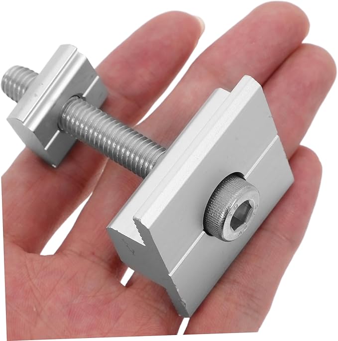 4pcs Aluminum Alloy Solar Panel Mid Clamps for Solar Panel Mounting Rv Flat Roof Mount Holder Stands