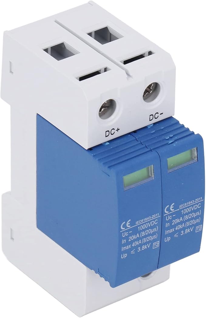 DC1000V 40KA Protective Device SPD Protective Device DC Voltage Arrester PV Breaker Protector (2P)