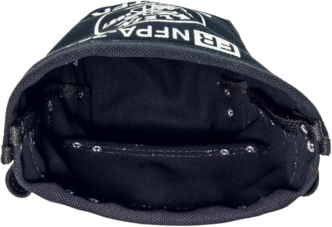 Klein Tools 5416TFR Tool Bag, Flame Resistant Canvas Bag for Bolt Storage with Double Reinforced Bottom and Tunnel Connect, 5 x 10 x 9-Inch