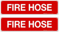 Fire Hose, Fire Safety Sign, (SI-5814) (2 Pack) 3x12 Inches, Rust Free .040 Aluminum, Fade Resistant, Indoor/Outdoor Use, Made in USA