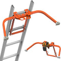 Ladder Stabilizer,Heavy Duty Steel Extension Ladder Stabilizer for Roof Gutter and Wall with Anti-Slip Rubber Feet,Ladder Standoff with Wing Span/Wall Extension Accessory(Orange)