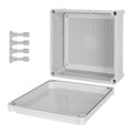Junction Box，11"x 11"x 5.1" Outdoor Electrical Box with Mounting Plate, IP67 Dustproof Waterproof ABS Plastic Project Box, DIY Electrical Enclosure Gray (280x 280x 130 mm)