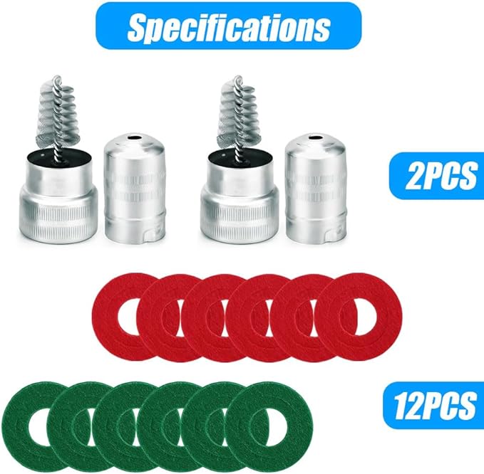 Battery Brush, Battery Cable Cleaner, Dirt Corrosion Brushes, Battery Terminal Anti Corrosion Washers, Car Battery Cleaner Tool with 12Pcs Protector Fibe and 2Pcs Cleaning Brush for Car