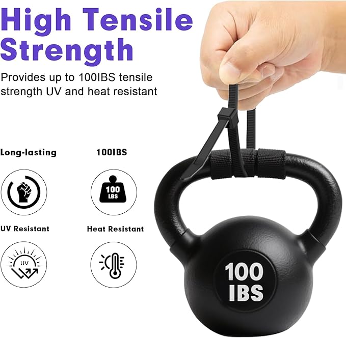 Zip Ties, RAZCC 1200pcs Black Cable Zip Ties 8 Inch, Heavy Duty Plastic Wire Ties with 100lb Tensile Strength, Self-Locking Black Nylon Tie Wraps for Indoor and Outdoor