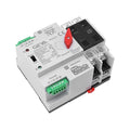 GEYA Mini ATS Automatic Transfer Switch Electrical Selector Switches Dual Power Switch 2Pole 63A 110V 50/60Hz Grid to AC Generator (Black)