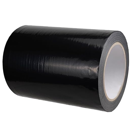 Vapor Barrier Tape, 7 Mil Black Polyethylene Tape Sealing Moisture Barrier Seam, Seal Tape for Crawl Space, Underlayment, Marine Use, White Insulation Tape, Waterproof, 6 Inch, 100 Foot Roll