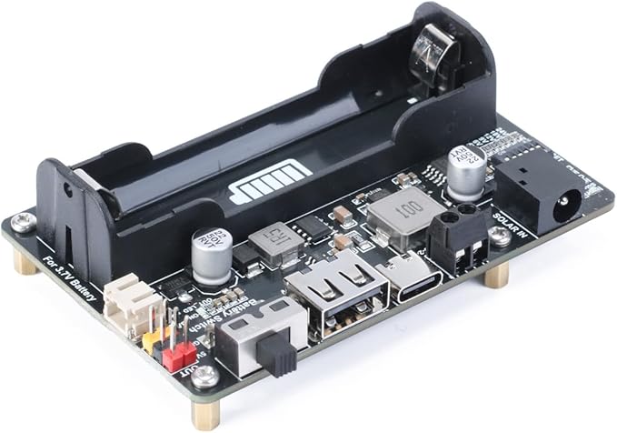 Solar Energy/Power Manager Module, Solar Power for 5V-24V Solar Panel, Supports Solar Panel or USB Port Ba-ttery Charging