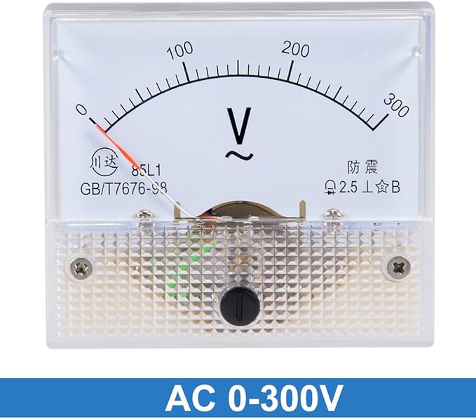 uxcell AC 0-300V Analog Panel Voltage Gauge Volt Meter 85L1 2.5% Error Margin