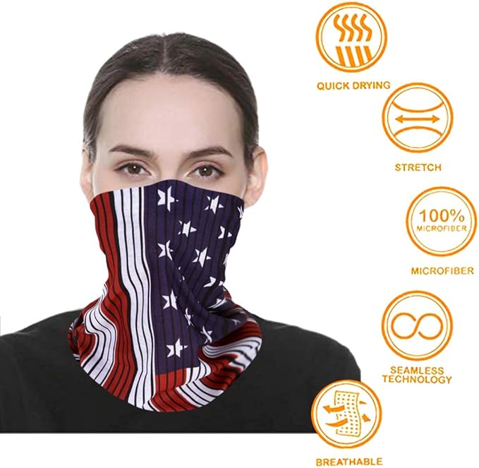 Neck Gaiter Masks Tube Scarf,Seamless Bandanas Buffs Gators,Ourdoor Face Mask Face Covering Multi Headwear