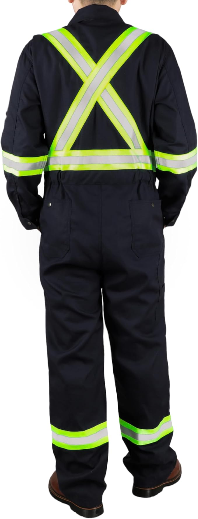BOCOMAL FR Coverall High Visibility 6oz Lightweight Rip-Stop Flame Resistant/Fire Retardant High Vis Coveralls