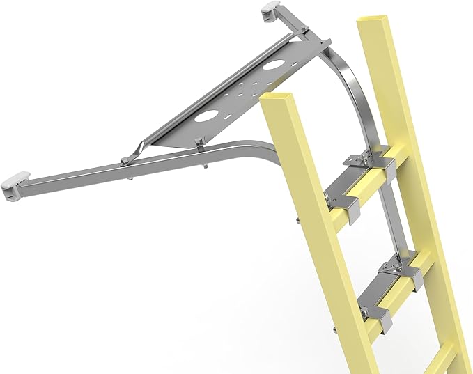 Extension Ladder Stabilizer for Roof Gutter,Ladder Standoff Stabilizer, Heavy Duty Steel Wing Span/Wall with Non-Slip Rubber Bottom Pad