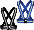Reflective Vest, High Visibility Safety Vest Straps Reflective Gear for Night Running Walking Cycling for Men Women Kids