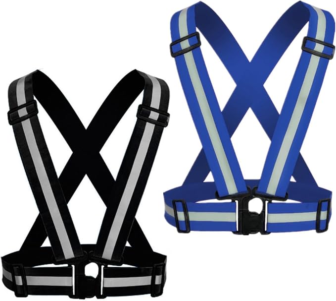 Reflective Vest, High Visibility Safety Vest Straps Reflective Gear for Night Running Walking Cycling for Men Women Kids